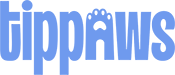 Tippaws cat food logo.