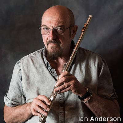 Ian Anderson with his flute.