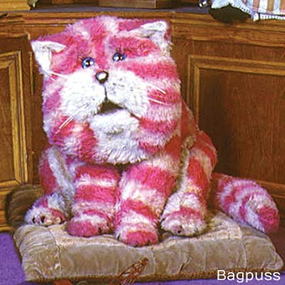 Bagpuss on his favourite cushion.