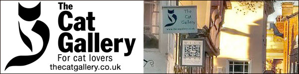 cat gallery, gifts for cat lovers The Cat Gallery in York banner.
