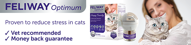 feliway reduces feline stress Feliway Optimum banner.