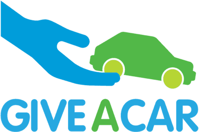 Blue had behind a green car, give a car logo.